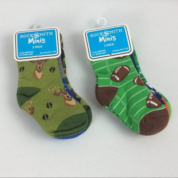 Socksmith Other - SockSmith Minis Boys Socks Size 12-24 Months 6 Pr.